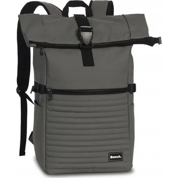 Městský batoh Obchodní batoh šedý, Bench batoh z jednobarevného plastu, PU ORI315K