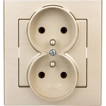 Elektrická zásuvka Elektrická Zásuvka Ospel zlatá