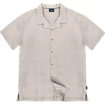 Pánská košile Velká pánská košile s krátkým rukávem Double GS-5069 béžová (6XL)