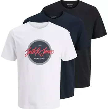 Oblečení a móda Velké pánské tričko s potiskem 3 ks Jack & Jones 12288470 multi (4XL)