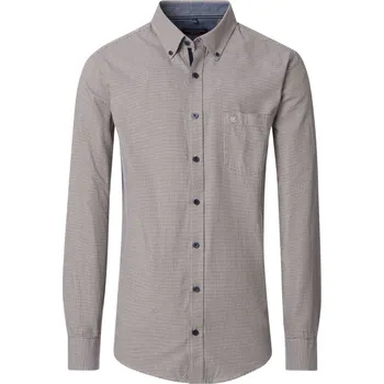 Pánská košile Velká pánská košile s dlouhým rukávem Casa Moda 454484100-600 béžová (6XL)