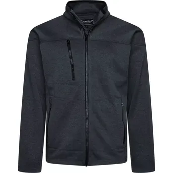 Pánská mikina Velká pánská mikina na zip hladká Kam AP012 tmavě šedá (4XL)