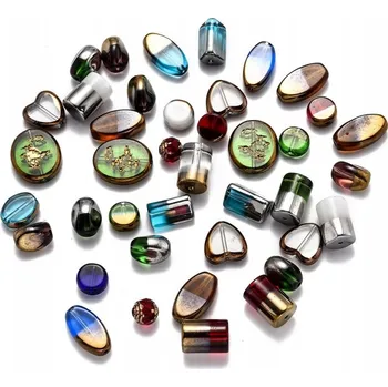 Dětské navlékací korálky Skleněné Korálky, Mix Velikostí, 100 Ks