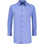 Pánská velká hladká košile s dlouhým rukávem Adamo John 179400-335 modrá (5XL)