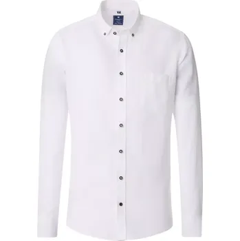 Pánská košile Pánská velká hladká košile s dlouhým rukávem Casa Moda 251135111-0 bílá (3XL)