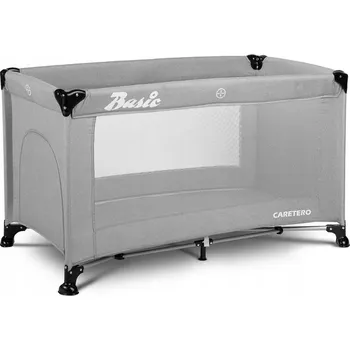 Cestovní postýlka ohrádka BASIC šedá CARETERO