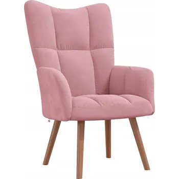 Křeslo Růžové sametové křeslo s prošíváním 61,5 x 69 x 95,5 cm