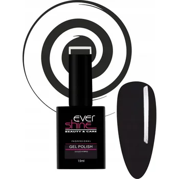 Lak na nehty HYBRIDNÍ LAK na nehty, černý, EverShine 15 ml
