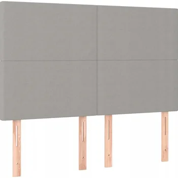 Čelo postele nastavitelné, černé, 144 x 5 x 118/128 cm, látka