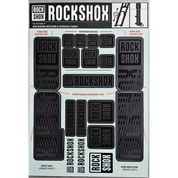 Vidlice na kolo Samolepky na vidlici RockShox FORK DECAL KIT - 35mm Dual Crown stealth