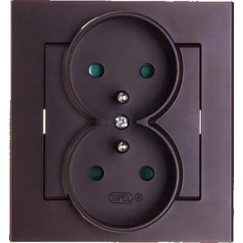 Elektrická zásuvka Hnědá Elektrická Zásuvka Ospel