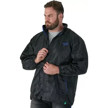 Pánská větrovka Velká pánská podzimní bunda do deště Duke D555 Zac černá (3XL)