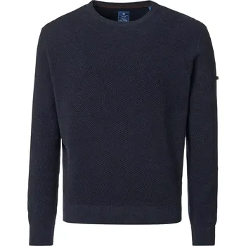 Pánský svetr Velký pánský jednobarevný svetr přes hlavu Redmond 628-11 tmavě modré (6XL)