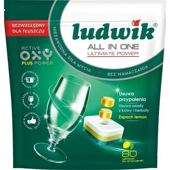 Tableta do myčky Tablety do myčky LUDWIK All In One ULTIMATE POWER lemon - 80 kusů