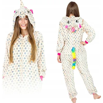 Dámské pyžamo Kostým overal kigurumi teplé pyžamo overal pegas jednorožec s