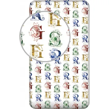 Prostěradlo Prostěradlo s Gumou Harry Potter 90x200 – Znaky Bradavických Kolejí