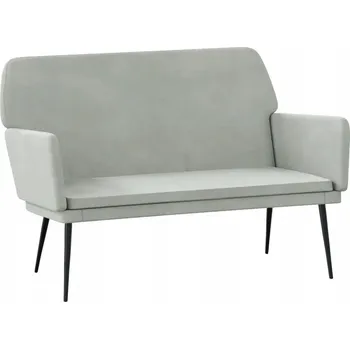 Zahradní lavice Relaxační lavice samet světle šedá 108x79x79 Cm