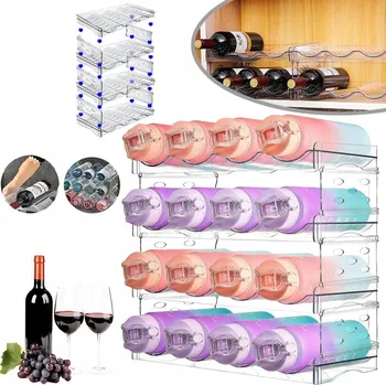 Obraz Stohovatelný regál na lahve – Regál na víno, 4 patra