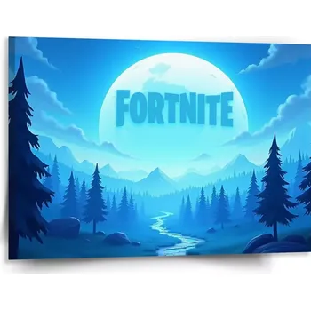 Obraz Sablio Obraz FORTNITE Modré údolí s měsícem - 150x110 cm