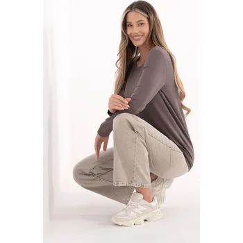 Dámská halenka Halenka RV BZ A 160.19P šedobéžová jedna velikost