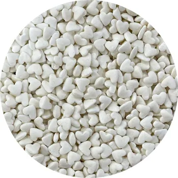 Jedlá dekorace na dort Dortisimo 4Cake Cukrová srdíčka bílá (50 g)