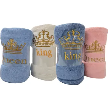 Rychleschnoucí osuška KING AND QUEEN BLUE and WHITE 70x140 cm 4 ks