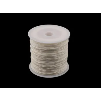 Šňůrka PES Ø0,8 mm, střední, 1 vanilková