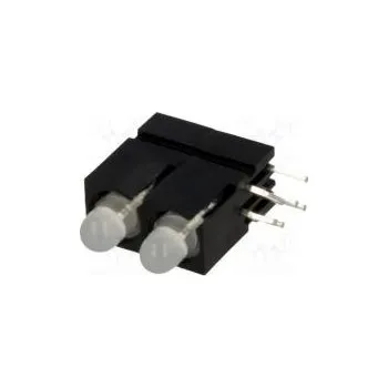 Dioda LED zakrytovaný červená, zelená 3mm Poč.diod 2 20mA 60°