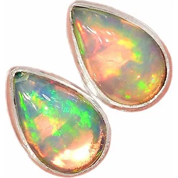 Náušnice Opál etiopský náušnice pecky stříbro Ag 925 E541 0,6 cm, 1,3 g