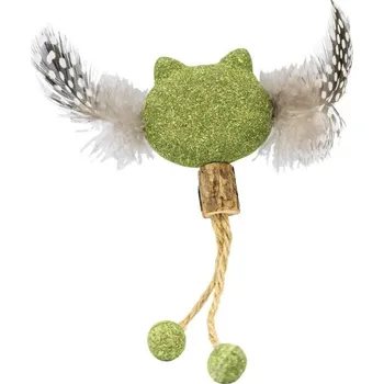 Hračka pro kočku Hračka pro kočky HIPHOP catnip - Catnipová kočička s peříčky 15cm