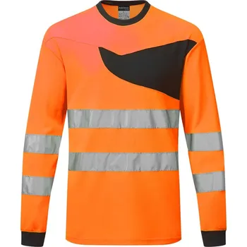 pracovní tričko PORTWEST Tričko PW221Hi-Vis L/S, dlouhý rukáv, reflexní POR-PW221