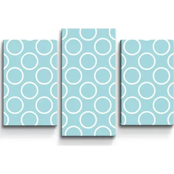 Obraz Sablio Obraz - 3-dílný Bílé kruhy - 75x50 cm