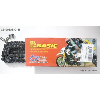 Řetězová sada pro motocykl CZ hnací řetěz 420 BASIC (420S) (120 článků) (19,0 KN) + spona (CZ hnací řetěz 420 BASIC (420S) (120 článků) (19,0 KN) + spona)