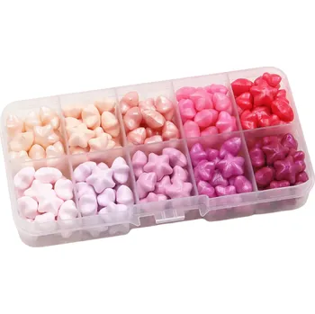 Sběratelství Retro voskové korálky 8 mm Sada 10 barevných buněk Mořské voskové pečetě Krabička 6,5 × 12,5 cm Korálky pro tvorbu pečetních mincí