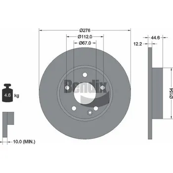 Brzdový kotouč Brzdový kotouč BENDIX Braking BDS1638