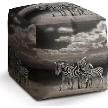 Taburet Sablio Taburet Cube Zebry: 40x40x40 cm