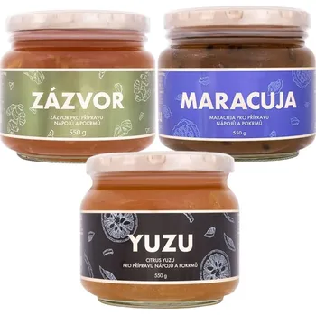 Sirup Yuzu Trio Mix (Yuzu 550 g + Zázvor 550 g + Maracuja 550 g)