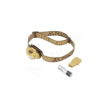 Čelovka Svítilna LED čelovka 215lm 60x38x30mm Barva béžová