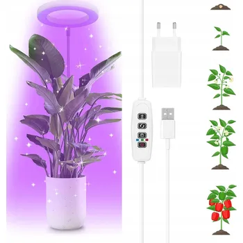 Osvětlení pro růst rostliny LED LAMPA PRO ROSTLINY Pěstební Světlo Žárovka Grow TIMER
