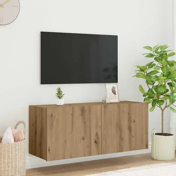 Televizní stolek TV wall cabinet Nástěnný Artisanový dub 100 x 35 x 41 cm