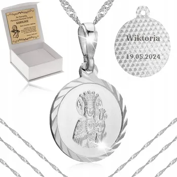 Řetízek STŘÍBRNÝ ŘETÍZEK S MEDAILONKEM RYZOST 925 PAMÁTKA PRVNÍHO SVATÉHO PŘIJÍMÁNÍ + DÁRKY ZDARMA