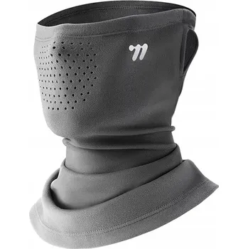 NÁKRČNÍK NA KRK PRO ODRÁŽEDLO NA LYŽE ŠEDÝ FLEECE