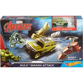 Mattel Hot Wheels Marvel Avengers HULK SMASH ATTACK Set
