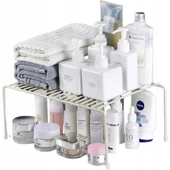 police Kovová police Perfectlife bílá, roztažitelná 34,5 x 23,5 cm