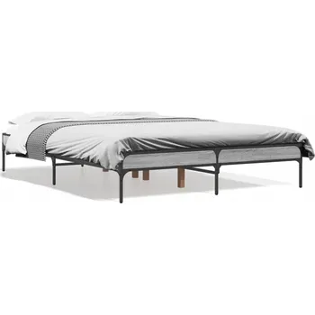 Postel Rám postele 120x190 šedý dub sonoma