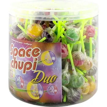 Bonbon SPACE CHUPI Galactico DUO - lízátko průhledné balené 9,5g