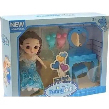 Panenka PANENKA SE SKLENĚNÝMA OČIMA S TOALETNÍM STOLKEM