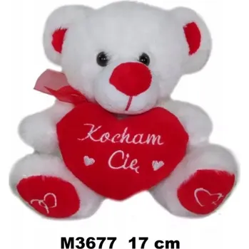 plyšák Sedící medvídek "Mám tě rád" 17 cm - Valentýn