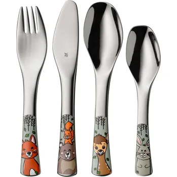 Příbor Nerezový dětský příbor 4 ks ve stříbrné barvě Forest Friends – WMF ID_1825412