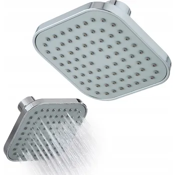 Sprchová hlavice Čtvercová sprchová hlavice 9 cm - Chromovaná, otočná, s úpravou ANTI-CALC